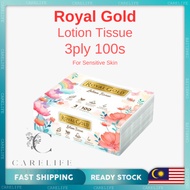 Royal Gold Lotion Tissue Travel Pack 3PLY 100Sheets Sensitive Skin Tissue