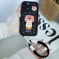 HP New Penguin Embroidery Texture Case Infinix Hot 50 Pro Plus Hot 50I 40I Smart 9 8 Itel P55 4G A70