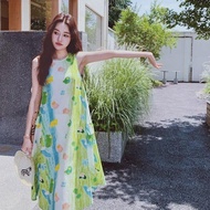 [Sale] Dopamine Graffiti Sleeveless Dress - Casual Beach Outfit 2026 Summer