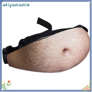 AKIYAMAMIO Belt Bag,  Belly Funny Funny Pack, Novelty Creative Travel Waist Bag Men