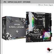 ASRock B450M Steel Legend Motherboard, compatible with AMD Ryzen AM4, B450 Micro ATX Motherboard [Of