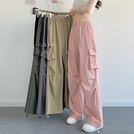 seluar cargo perempuan seluar cargo lelaki slim fit Women's Lightweight Overalls - High-Waisted Hiki