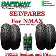SAFEWAY TIRE Size 13" FOR NMAX (SET/PARES) Front and Rear with Sealant and Pito, 8Ply Rating