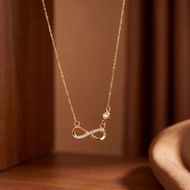 Unique Symbol Number 8 Necklace Female Simple Non-Fade Clavicle Chain