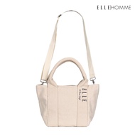 ELLE HOMME  BAG  กระเป๋า ผ้าแคนวาส  เสริมสายสะพายข้างใบเล็ก  เทปสายกระเป๋า สกรีนโลโก้ ELLE  [H8H002]