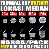 Thinwall Cup 25ml 35ml 60ml 100ml 150ml Bulat u Puding Pack Medan