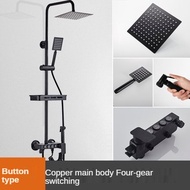 Shower set, rain shower Shower room with faucet With bidet black/gold/ shower 3 Way Rainshower Set W