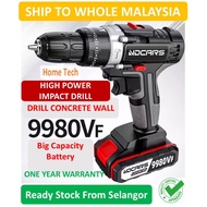⭐️⭐️Ship From KL⭐️⭐️9980VF Power Impact Cordless Drill Set 2 Lithium battery 3 Modes Screwdriver Flat Drill Impact Drill