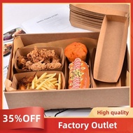 200Piece Disposable Kraft Paper Food Serving Tray Hot Dog Fries Chicken Box Kraft Paper Factory Outlet