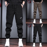 Men's Plaid Texture Cuffed Sweatpants - Casual Workwear