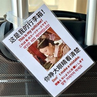 luggage tag Zhen Chuan Suitcase Funny Listing Let Go Lost Sign Pendant Student Travel Funny  Warning