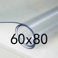 (2.0mm Frosted Rectangular Rounded Corner) PVC Tablecloth Soft Glass Dining Table Mat Transparent Ta