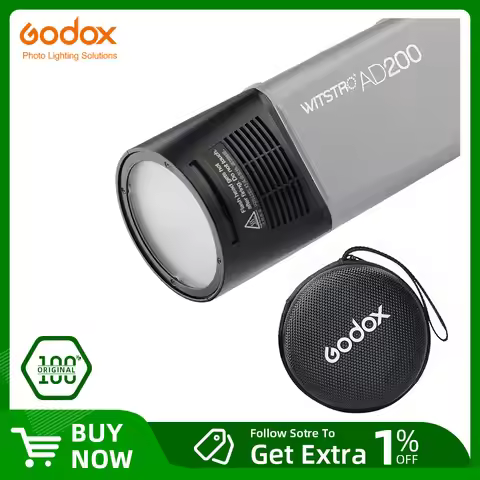 Godox H200R Separation Studio Flash Head Extension Head Portable with Spiral Tube for Godox AD200 Fl