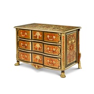 A Régence gilt-bronze mounted tortoiseshell and ebony Boulle marquetry commode, attributed to Nicola