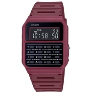 PRIA Casio Data Bank Calculator Maroon Resin Men's Watches CA-53WF-4B