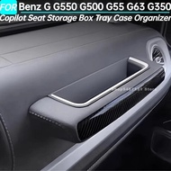 Car Copilot Seat Storage Box Tray Case Organizer for Benz G G550 G500 G55 G63 G350 Interior Accessor