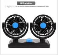 Portable Car Air Conditioner Fan 12V 24V Dual Head USB Mini Car Fan For Summer Use In Vehicles Truck