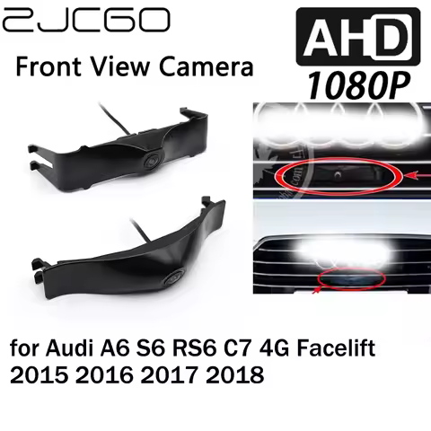 ZJCGO Car Front View LOGO Parking Camera AHD 1080P Night Vision for Audi A6 S6 RS6 C7 4G Facelift 20