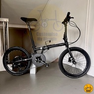 ♣️♠️ Fnhon Gust 22” 𝗠𝗥𝗧/𝗕𝘂𝘀-𝗙𝗿𝗶𝗲𝗻𝗱𝗹𝘆 Shimano Sora Litepro Folding Foldie Bike 451 Matte Black Batman