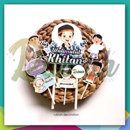 Topper cake karakter walimatul Khitan / Hiasan Kue Khitanan