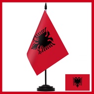 Albanian Deluxe desk flag desktop set Flag of Albania