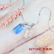 Stone Note-Crystal Necklace-Crystal Column Necklace-Rectangular Type 2 Color Selection
