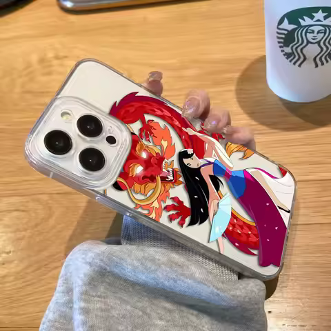 Princess Mulan Mushu Dragon Clear Phone Case For VIVO Y100 Y76 Y75 Y73 Y51 Y50 Y36 Y35 Y28 Y27 Y22S