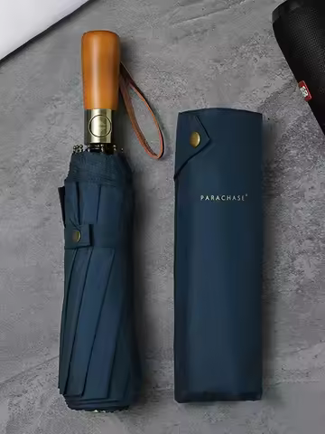 PARACHASE Big Rain Umbrella Waterproof Double Layer Windproof 10 Bones Umbrella Men Business Style G