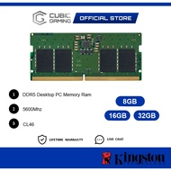 KINGSTON VALUE RAM DDR5 5600MT/s DESKTOP PC DIMM / LAPTOP NOTEBOOK SODIMM NON-ECC CL46 MEMORY RAM (8
