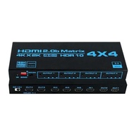 HDR10 4x4 HDMI Matrix 4K 60hz HDMI2.0 Switch Splitter 4 Inputs and 4 Outputs Video Converter for PS5