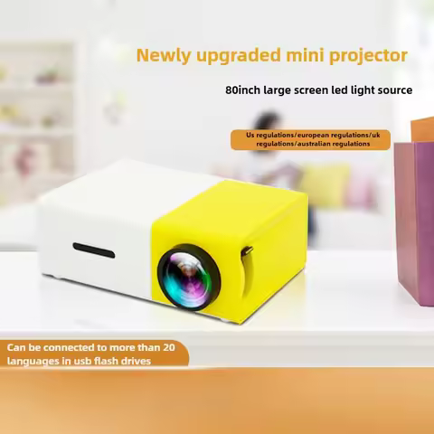 New YG300 Projector Mini Micro Entertainment Portable Home LED Mobile Phone Wired Same Screen Projec