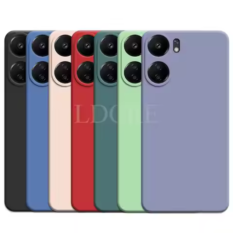 For Xiaomi Redmi 13C Case Liquid Silicone Coque Cover Xiaomi Redmi 13C Case TPU Protective Phone Cas