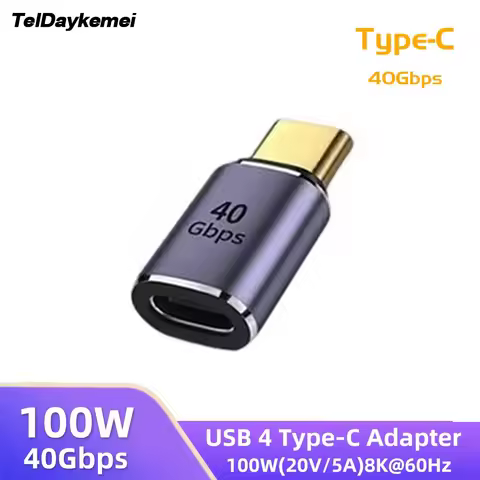 Thunderbolt 4 USB4.0 40Gbps PD100W 5A USB C to Type C Fast Charging Converter OTG type C USB C Data 