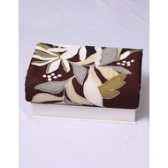 GIO FABRICS KAIN PASANG 4 METER ANISA BATIK JACQUARD SATIN (DARK BROWN)