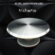 Chefio Revolving Cake Stand Stainless Steel Turntable Cake Decoration Turntable