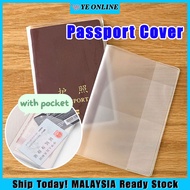 Passport Cover Waterproof Passport Holder Clear Travel Case Organizer ID Card Pocket Sarung Pemegang