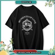 Original Standard Unique Black Gray m Slow Hand！Ganni 2022New Smiley Face Pattern Letter Print Loose