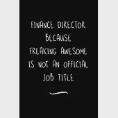 Finance Director Because Freaking Awesome is not an Official Job Title: Funny Office Notebook/Journal For Women/Men/Coworkers/Boss/Business Woman/Funn