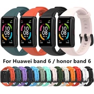 Replacement Sport Silicone Watch Band for Huawei Band 6 Wrist Strap for Honor Band 6 SmartWatch Adjustable Watchbands