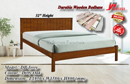 Yi Success Jerry Wooden Queen Bed Frame / Quality Queen Bed / Katil Queen Kayu / Wooden Double Bed / Bedroom Furniture