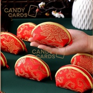 Lucky Coin Purse / Feng Shui Jewelry Red Pouch /Lucky Bag Embroider Silk + Freebies