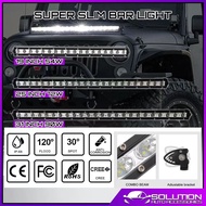 54W/72W/90W Waterproof Spot Beam Work Light Bar Slim LED READYSTOCK