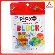 【Thai Product 】 Play More Gummy Block Fruit Flavored Marshmallows Funny Toys 4D Build Your Imaginati