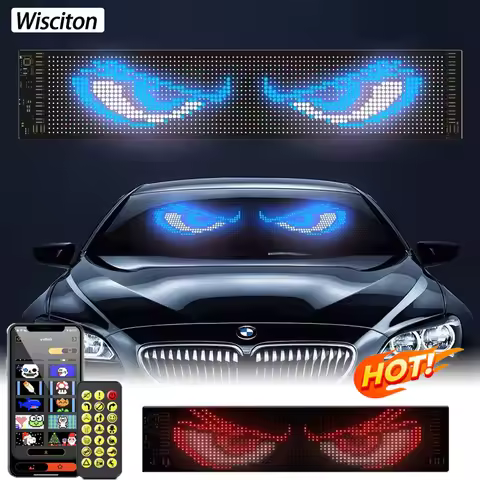 LED car panel light Car windshield Truck Eye RGB LED Matrix Pixel Panel Car Graffiti Scrolling Text 