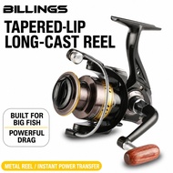 Billings Fishing Reel Metal Fishing Reel Lure Long Casting Spinning Wheel Fishing Gear Large Capacit