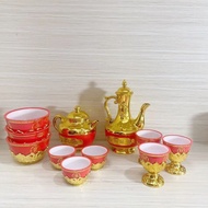 Chinese New Year Chinese New Year Worship God Teacup Pot Household Full Set Worship God Cup One Set 