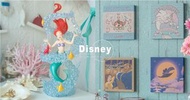 迪士尼公主一番賞E賞 小美人魚公主、美女與野獸、灰姑娘 油畫擺設品