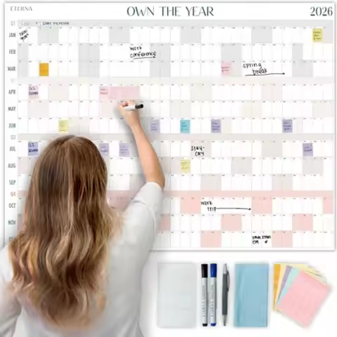 Own the Year 2026 GIANT Wall Calendar 4Feet x 3Feet Full Year Dry Erase Large Planner January '26 to