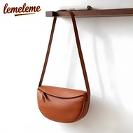 Bagsmart Dumpling Shoulder Bag PU Leather Crossbody Bag Women Lightweight Zipper Adjustable Strap Ha