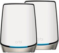 NETGEAR Orbi 860 Series Tri-Band WiFi 6 Mesh System (RBK862S), 3-Pack: 1 Router + 1 Satellite Extend
